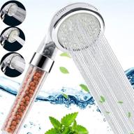 🚿 high pressure handheld showerhead with 3 mode spray function - easy to install for the ultimate shower experience, water saving spa filter shower head beneficial for dry hair & skin logo