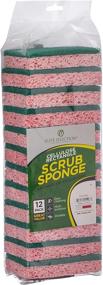 img 2 attached to 🧽 12 Pack of Elite Selection Non-Scratch Kitchen Sponges – Heavy Duty Cellulose Scrubbing Sponges for Kitchens, Bathrooms, Housework, and More - [Pink]