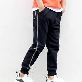 img 2 attached to 👖 Comfy and Stylish Rysly Cotton Sweatpants for Boys - Casual and Tapered Clothing