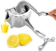 alloy lemon lime squeezer - manual citrus press for fruit juice - hand press lemon squeezer for grapefruits, oranges, and citrus at home logo