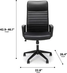 img 1 attached to 🪑 Premium Executive Office Chair - HON Basyx Attire Commercial-Grade, Black Bonded Leather