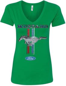 img 2 attached to Mustang Classic Womens V Neck T Shirt Automotive Enthusiast Merchandise for Apparel