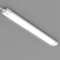 💡 linkable waterproof led tube light 2ft 18w 5000k with switch cord - easy installation on ceiling or wall, no wiring needed - ideal for led garage, cabinet, and shop lighting (2ft) логотип