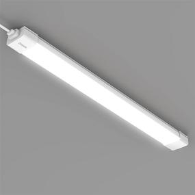 img 4 attached to 💡 Linkable Waterproof LED Tube Light 2FT 18W 5000K with Switch Cord - Easy Installation on Ceiling or Wall, No Wiring Needed - Ideal for LED Garage, Cabinet, and Shop Lighting (2FT)