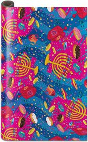 img 2 attached to 🎁 Hanukkah Gift Wrap - Extra Wide Multicolored - 30" x 144" - Festive Hanukkah Wrapping Paper