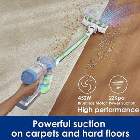 img 2 attached to 🧹 Tineco A11 Hero Cordless Lightweight Stick Vacuum Cleaner - Ultra Powerful 450W Motor for Carpet, Hard Floor & Pet Hair