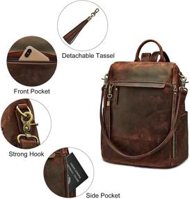 img 2 attached to 🎒 SZONE Vintage Backpack Women's Anti-Theft Schoolbag Handbags & Wallets
