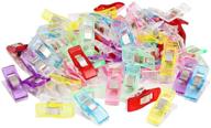 🧵 daindy 50pcs sewing clips craft quilting binding plastic clips pack - clear red & mixed colors logo