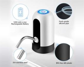 img 3 attached to 🚰 YHT Bottom Loading USB Water Dispenser for 5 Gallon Bottles - Electric Pump, Rechargeable, Ideal for Home, Camping, and Picnics