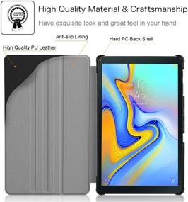 img 2 attached to 📱 Fintie Slim Shell Case for Samsung Galaxy Tab A 10.5 2018 Model SM-T590/T595/T597 - Lightweight Folio Cover with Multi-Angle Viewing, Auto Sleep/Wake, Black