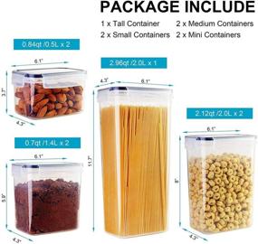 img 3 attached to 🍽️ Buways 7-Piece Airtight Food Storage Container Set with Labels, Marker, and Spoon - BPA-Free - Kitchen and Pantry Organization Containers