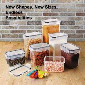 img 2 attached to 🍽️ Buways 7-Piece Airtight Food Storage Container Set with Labels, Marker, and Spoon - BPA-Free - Kitchen and Pantry Organization Containers