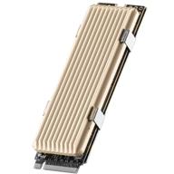 qivynsry m.2 heatsink 2280 ssd heat sink - exclusive for single-sided 2280 m.2 ssds, with thermal silicone pad - ideal for ps5 pcie nvme m.2 ssds or ngff sata m.2 ssds - suitable for computers and pcs - gold logo