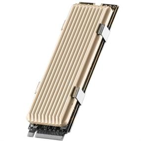 img 4 attached to QIVYNSRY M.2 Heatsink 2280 SSD Heat Sink - Exclusive for Single-Sided 2280 M.2 SSDs, with Thermal Silicone Pad - Ideal for PS5 PCIE NVME M.2 SSDs or NGFF SATA M.2 SSDs - Suitable for Computers and PCs - Gold