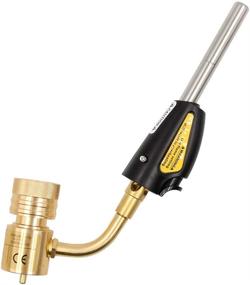 img 3 attached to 🔥 QWORK Turbo Torch Tips: Improved Swirl, MAP-Pro/LP Gas, Self-Lighting, Gas Self-Ignition Turbo Torch Regulator for Brazing, Soldering, Welding, and Plumbing