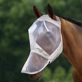 img 3 attached to 🌙 Harrison Howard CareMaster Fly Mask Standard with Nose Moonlight Silver: Ultimate Protection and Comfort!