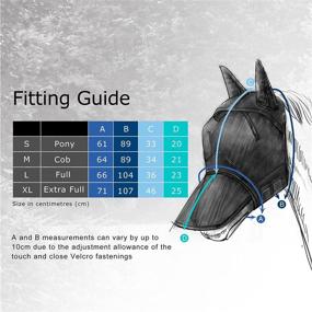 img 1 attached to 🌙 Harrison Howard CareMaster Fly Mask Standard with Nose Moonlight Silver: Ultimate Protection and Comfort!