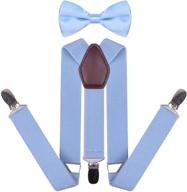 yjds leather suspenders bowtie inches boys' accessories logo