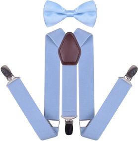 img 1 attached to YJDS Leather Suspenders Bowtie Inches Boys' Accessories