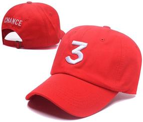 img 3 attached to IVYRISE Chance Baseball Caps, Rapper Number 🧢 3 Adjustable Cotton Sunbonnet Plain Hat with Strap