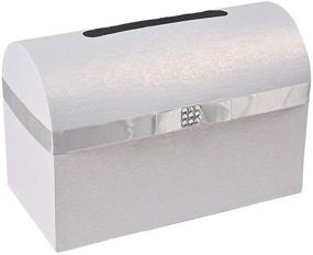 img 1 attached to Charming Silver Wedding Card Box: Classic Design with Elegant Ribbon Bow – Perfect Reception Gift Holder