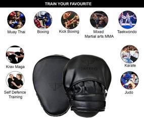 img 2 attached to Glorious Punch Mitts Speed Focus Bags - Jayefo Punching MMA Muay Thai Boxing Pads, Curved Gloves Training Hand Target for Kids, Youth, Men & Women Kickboxing