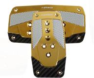 🔴 nrg innovations pdl-450cg red aluminum sport pedal featuring chrome gold carbon at logo