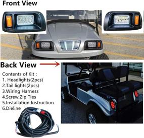 img 3 attached to 🚦 12V LED Headlights & Tail Lights for Club Car DS Gas & Electric Golf Carts (1993 & Up) with Club Car DS LED Light Upgrade