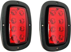 img 1 attached to 🚦 12V LED Headlights & Tail Lights for Club Car DS Gas & Electric Golf Carts (1993 & Up) with Club Car DS LED Light Upgrade