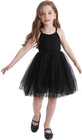 img 4 attached to 👗 TTYAOVO Toddler Baby Girls' Sleeveless Tulle Flower Princess Sundress