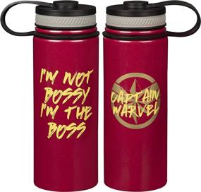 img 4 attached to 👩 Captain Marvel 18 oz Stainless Steel Travel Water Bottle – I'm not Bossy, I'm the Boss – Vacuum Insulated Canteen