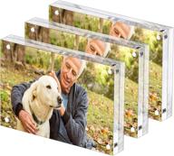 preserve precious memories with yestbuy 4x6" acrylic picture frames - magnetic, clear & desktop compatible (3 pack) логотип