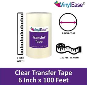 img 1 attached to 🎶 Vinyl Ease V0804: Clear Application/Transfer Tape, 6" x 100 ft Roll - Convenient, Versatile, and Reliable