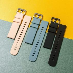 img 3 attached to COLMI Band Easy Replacement Bands，Three Color Black、Blue、Pink，Width 20Mm