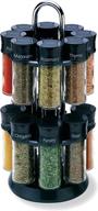 🌶️ olde thompson 16-3oz glass jar revolving carousel spice rack - allspice, basil, cinnamon, cumin, crushed red pepper, dill, fennel, ginger, marjoram, oregano, paprika, and more - ideal for cooking, enhancing recipes logo