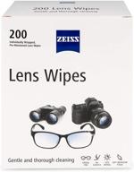 zeiss lens wipes eyeglass cases: white, 200 count - convenient multipack logo