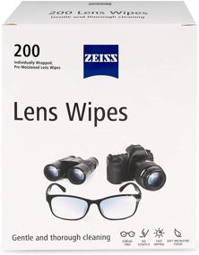 img 4 attached to Zeiss Lens Wipes Eyeglass Cases: White, 200 Count - Convenient Multipack