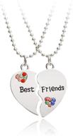 top-rated heart-broken 2 piece best friend friendship necklaces - perfect christmas and birthday gifts for teen girls and granddaughters logo