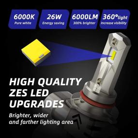img 3 attached to 🚗 AUTOONE 9005 HB3 LED Bulbs: OEM Size 12,000LM Canbus Plug and Play Bright Car Light Replacement - Pack of 2, 6000K White