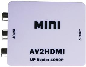 img 1 attached to Caxico Mini RCACVS 3 RCA Composite Video AV to HDMI Converter: Enhance Your TV/PC/PS3/Blue-Ray DVD Experience!