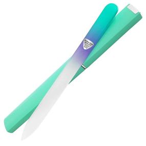 img 4 attached to 🔬 Premium Glass Nail File with Case - Czech Glass Fingernail Files, Expert Precision Filing for Natural Nails, Smooth Finish - Bona Fide Beauty Pastel