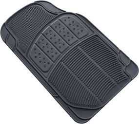 img 3 attached to Amazon Basics Gray 3-Piece Flexible Rubber Car Floor Mat - Protect Your Vehicle Floors with Style and Durability