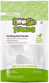 img 4 attached to 🛁 Детские бомбы для ванны Boogie Wipes: успокаивающий аромат эвкалипта, натуральное происхождение с алоэ и испарители - 3 унции, упаковка из 5 штук