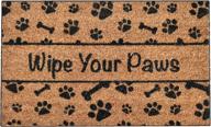 🐾 ninamar door mat: premium natural coir – 29.5 x 17.5 inch | wipe your paws in style! logo