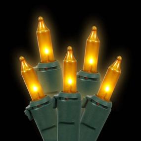 img 1 attached to 🌟 Vickerman W4G1007: 100 Light Set Gold Mini-Lights on Green Wire - Illuminate Your Space with Glamorous Elegance