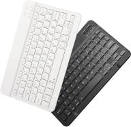 💻 versatile bluetooth wireless keyboard: rechargeable & ultra-slim | multi-device compatible with tablets, phones, pc, macbooks, ipads (7.9-12.9 inches) logo