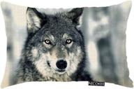 🐺 nicokee winterforest wolf pillow cover - animal series 20x12 inches decorative pillow case for home decor - pillowcase логотип