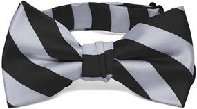 img 1 attached to 👔 Boys' Red Green Striped Bow Tie Accessories by TieMart