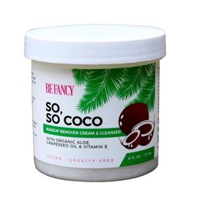 img 4 attached to 🥥 Элитный крем-средство для снятия макияжа со сверхмодным названием So, So Coco: кокосовое масло, алоэ, витамин Е, нежная кожа, не забивает поры | Веганский продукт | 6 унций