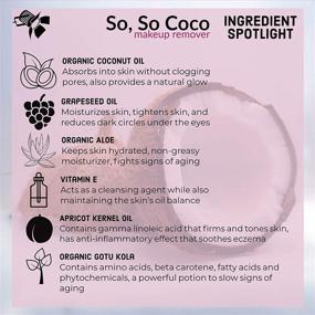 img 3 attached to 🥥 Элитный крем-средство для снятия макияжа со сверхмодным названием So, So Coco: кокосовое масло, алоэ, витамин Е, нежная кожа, не забивает поры | Веганский продукт | 6 унций